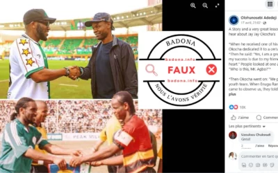 Football : attention à cette fausse histoire de Okocha et Cristiano Ronaldo qui fait le tour des réseaux sociaux