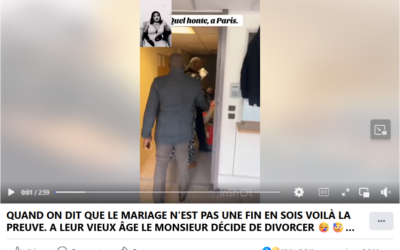 Contexte : cette vidéo est d’un incident survenu au consulat du Mali en France le 4 mai et non d’une demande de divorce