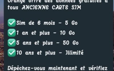 Faux, Orange Centrafrique n’offre pas de forfaits internet  à ses anciens clients