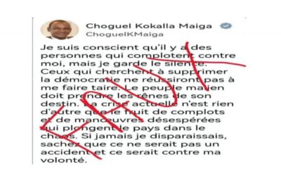 #BenbereVerif : un faux tweet attribué au premier ministre Choguel Maïga