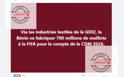 Coupe du monde 2026 : le Bénin va-t-il produire 700 millions de maillots pour la FIFA ? 