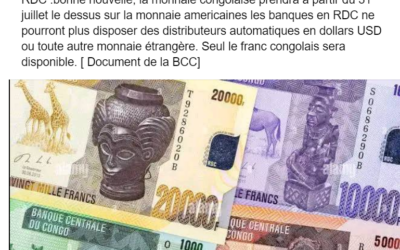 Factcheck : en RDC, la Banque centrale n’a pas imposé le franc congolais dans les ATM
