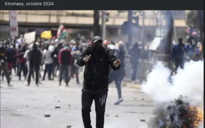 Cette image illustre des manifestations au Kenya, et non celles contre la revision de la Constitution à Kinshasa, en RDC