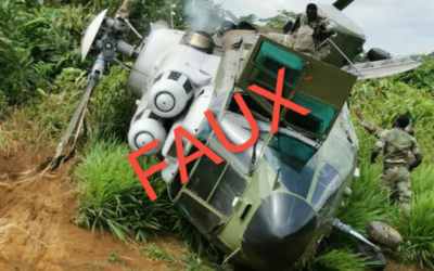 Cette image partagée pour prétendre à un accident d’hélicoptère militaire au Togo est fausse